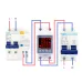 63A 230V 3IN1 Display Din rail adjustable over and under voltage protective device protector relay with over current protection
