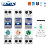 63A TOMZN 1P+N WIFI Smart Switch Energy Meter Kwh Metering Monitoring Circuit Breaker Timer Relay MCB TUYA smartlife