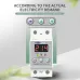 Din rail 40A 60A voltage display relay adjustable over under voltage proteciotn device automatic reconnect protector