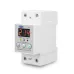 Din rail 40A 60A voltage display relay adjustable over under voltage proteciotn device automatic reconnect protector