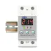 Din rail 40A 60A voltage display relay adjustable over under voltage proteciotn device automatic reconnect protector