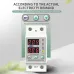 Dual Display 230V Din Rail Adjustable Over Under Voltage Current Protective Device Protector Relay TOMZN TOVPD1-63-VA