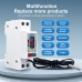 TOMZN 23mm AC110V 230V 50A WIFI Smart Circuit Breaker TUYA Voltage Current Temp Measurement Protector Over Current Threshold