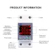 TOMZN Din Rail Dual Display Adjustable Over Under Voltage Current Protective Device Protector Relay 40A 63A 80A 100A 220V 230V