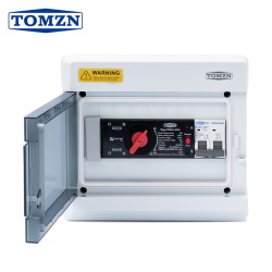 TOMZN Dual Power Switch distribution Box 2P 63A Automatic Transfer Switch Output With MCB Short-circuit Overload Protection HT