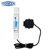 TOMZN Energy Meter CT LCD 85-300V Max 400V 100A 50/60Hz Positive Reverse Active Reactive Energy Voltage Current Hz PF Backlight