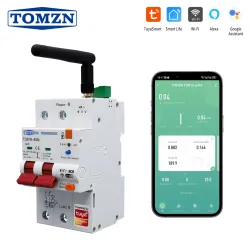 TOMZN TOB1S-63M TUYA Smartlife WIFI Circuit Breaker Smart Switch Remote Control Over/Under Voltage Current Protecion Temperature
