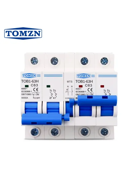 2P+2P MTS TOMZN AC Dual power Manual transfer switch Circuit breaker MCB 50HZ/60HZ